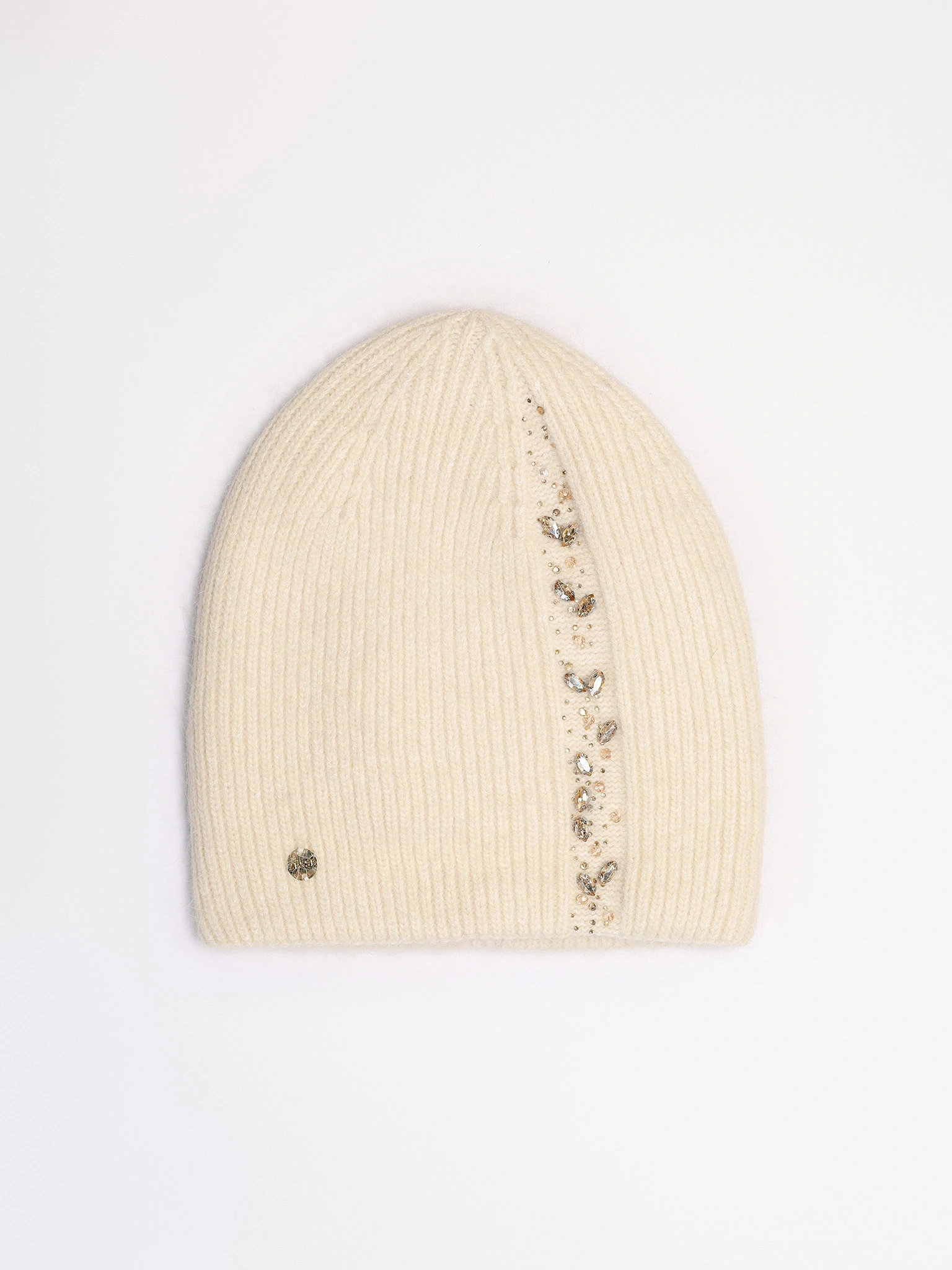 Шапка-бини двойная со стразами в ассортименте